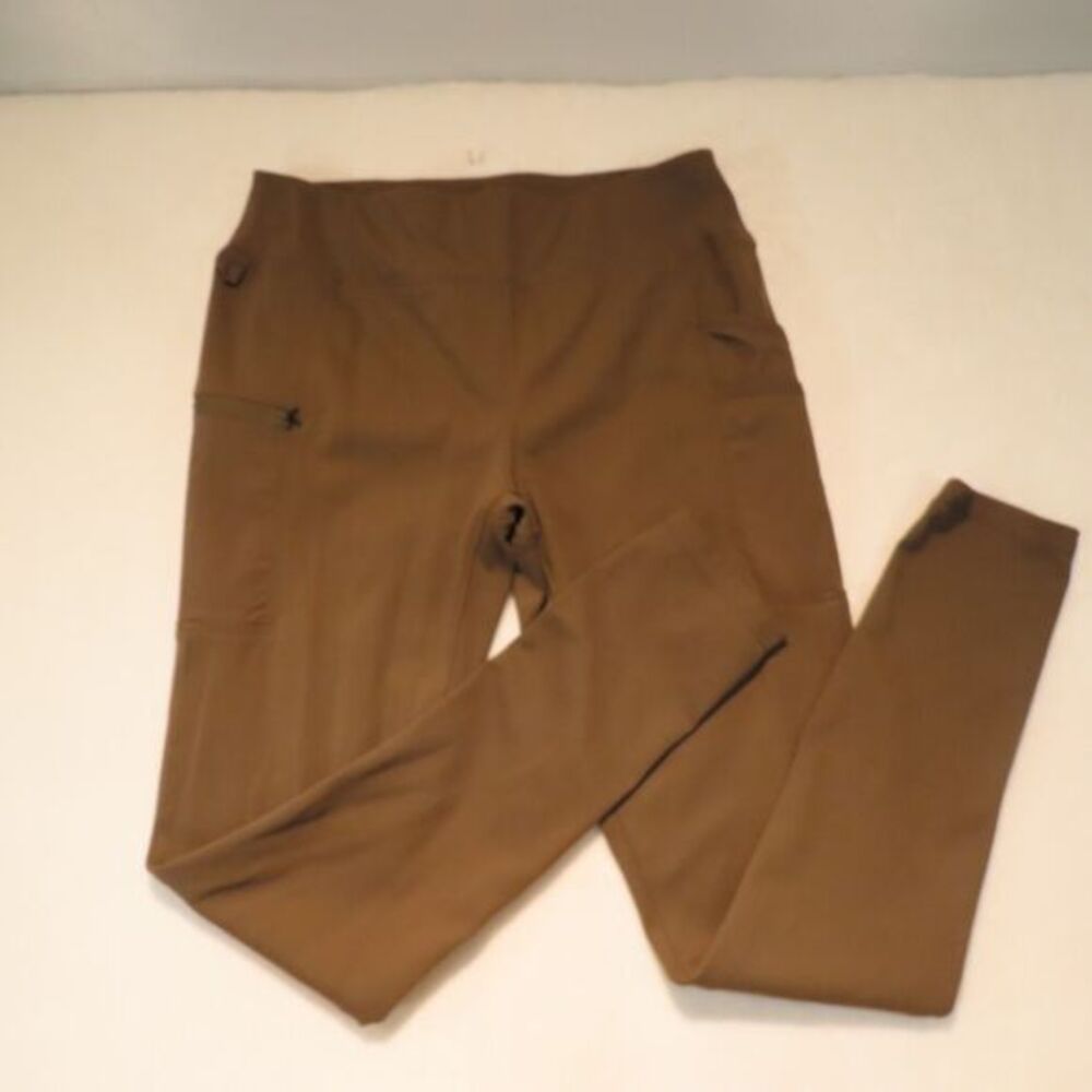 Carhartt Force Fitted Cargo Utility Leggings Womens Sz M 8-10 Tall Brown